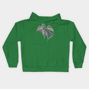 Kawaii Robotic Metal Dragon - Without Background Kids Hoodie